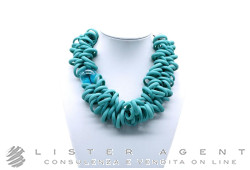 PAMURRINA collier en verre de Murano et cordon. NEUF!