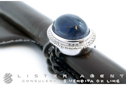 CLAUDIO PACIFICI Bague Privè CP en or blanc et bruni 18Kt avec diamants ct 0,43 et Iolite ct 17,85 Taille 57. NEUF!