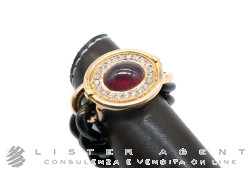 CLAUDIO PACIFICI bague CP Collection en or rosé 18Kt et bruni avec diamants ct 0,20 et rubis ct 22,00 taille 59. NEUF!