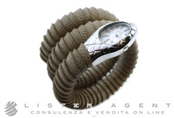 WINTEX montre Snake en métal et cuir Argenté. NEUF!