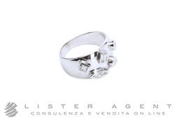 ANELLO in oro bianco 18Kt con diamanti ct 0,90 F VVS2 e SI2 Misura 14. RIGENERATO!