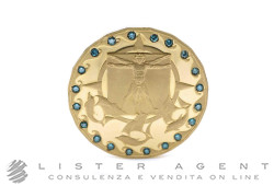 MEDAGLIA del 2000 Exclusive Plus IPZS in oro 22Kt "La comunicazione" con 20 diamanti blu ct 0.50. USATA!