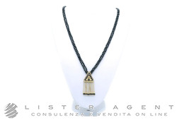 COLLANA in oro giallo 18Kt con onice. NUOVA!