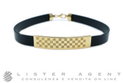 BRACCIALE da uomo in oro giallo 18Kt e caucciù. NUOVO!