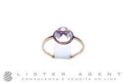 MIMI' anello Zabette in oro rosa 18Kt con ametista Misura 15 Ref. A24VZRAMT. NUOVO!