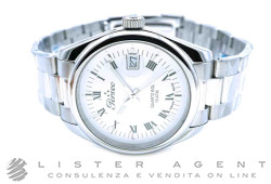 PERSEO orologio Moderno in acciaio Bianco Ref. 2103.01. NUOVO!
