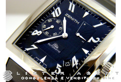 ZENITH grande taille Port-Royal Elite réserve de marche acier Noir AUT Réf. 030550685. NEUF!