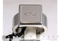 Bague CHRONOTECH en acier avec Logo Ref. 18300801012. NEUF!