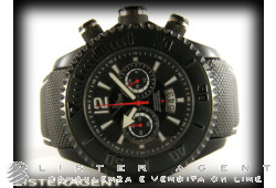 VIP TIME Magnum Chronographe en acier noir Pvd Ref. VP5014WH. NEUF!