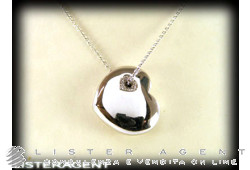 Collier PASQUALE BRUNI Coeur en or blanc 18Kt et diamants. NEUF!