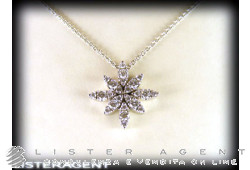 Collier PASQUALE BRUNI Flocon de neige en or blanc 18Kt avec diamants ct 0,70. NEUF!