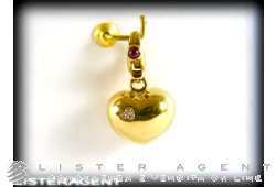 Pendentif PASQUALE BRUNI Foyer campanellina bombato en or jaune 18 carats et diamants Ref. 44CNGIOMO. NEUF!