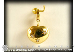 Pendentif PASQUALE BRUNI Foyer bombé en or jaune 18Kt et diamants. NEUF!