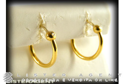 POMELLATO Boucles d'oreilles Cercle en or jaune et blanc 18Kt. NEUF!