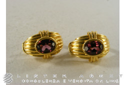 BOUCLES D'OREILLES en or jaune 18 carats et pierres naturelles. UTILISÉ!