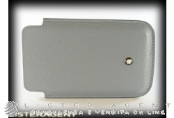 MONTBLANC Support Smartphone Starima Alcina en cuir de couleur gris ardoise Ref. 109171. NEUF!