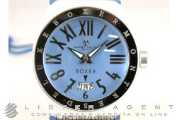 MONTRES DE LUXE Montre boxer seul le temps dame en aluminium Sky Blu. NEUF!