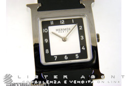 HERMES Heure H Blanc et Noir Ref. HH15103301C1. NEUF!