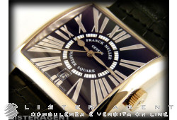 FRANCK MULLER Relief Carré Maître en or blanc 18Kt Noir AUT Réf. 6000HSCDT. NEUF!