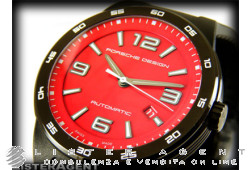 PORSCHE DESIGN P'6310 Plat 6 automatique en Pvd acier Rouge AUT Réf. 6310.43.73.1167. NEUF!