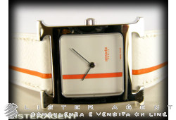 Montre HERMES Heure H Seulement le temps Blanc Ref. HH1.510.134 / UUOC. NEUF!