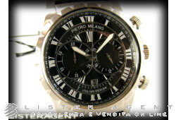 PIETRO MILANO Chronographe en acier Noir Ref. PMKBRSS201.NEW!