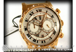 PIETRO MILANO Chronographe en acier plaqué or et zircons Blanc Ref. PMKWRPD205.NEW!