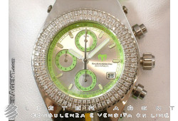 TECHNOMARINE TechnoDiamond Chronographe Vert avec diamants. NEUF!