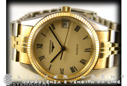 LONGINES Montre classique Uniquement en acier et or jaune 18Kt Ref. 44937.907. NEUF!