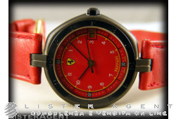 FERRARI montre Seulement le temps en Pvd acier Rouge Ref. 26302121. NEUF!