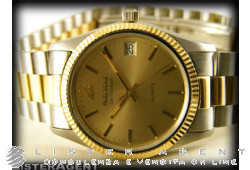 PHILIP WATCH Antilles Date en acier bicolore Champagne Réf. 5735. NEUF!