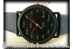 Montre MURATTI TIME Uniquement en acier Pvd noir Ref. 4101. NEUF!