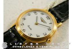 Montre LONGINES seul le temps lady en or blanc jaune 18Kt Ref. 44908/952. NEUF!