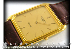 LONGINES montre seul le temps en or jaune 18Kt Champagne Ref. 42904162. NEUF!