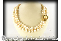 COLLIER en perles d'eau douce et argent 925 plaqué or. UTILISÉ!