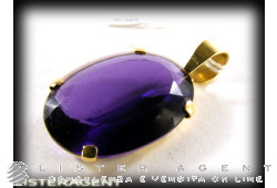 PENDANT en or jaune 18 carats et améthyste. UTILISÉ!
