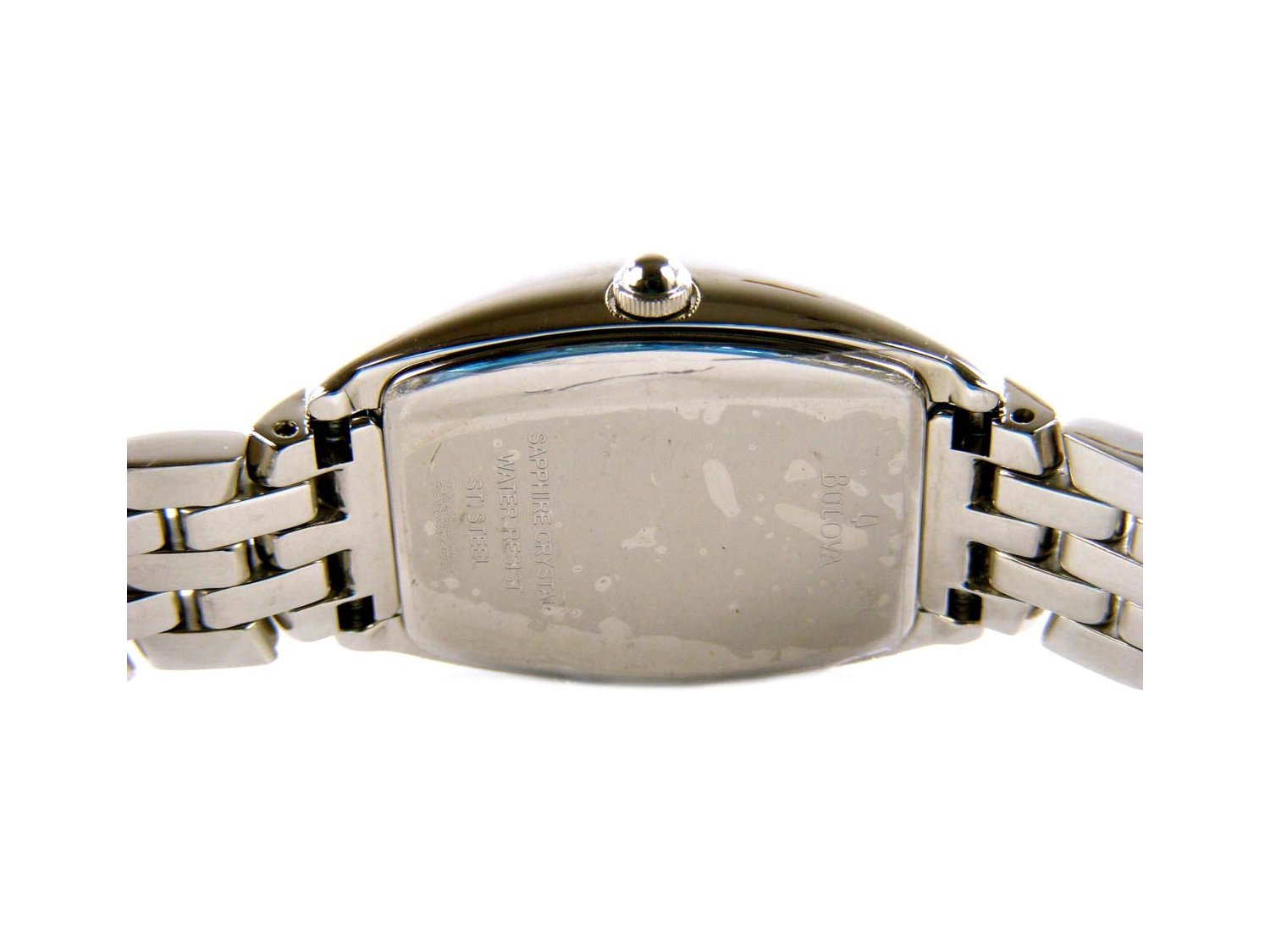 BULOVA Tonneau lady en acier et diamants noir Ref. 63R44. NEUF