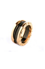 BULGARI bague Bzero1 en or rose 18Kt et céramique noire Taille 12 Ref. AN855962. NEUF!