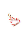 DODO by Pomellato pendentif Candy Cane Heart Edition Limitée 2017 en or rose 9 carats et émail Ref. DMCANDYHEART9K. NEUF!