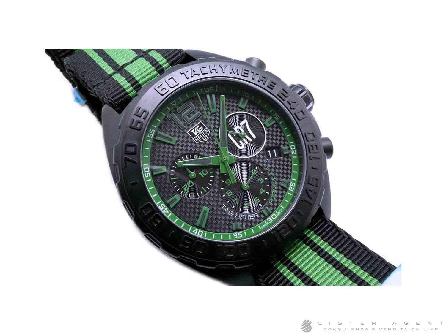 TAG HEUER Formula 1 Cristiano Ronaldo CR7 Chronograph aus Pvd Stahl Schwarz Ref. CAZ1113FC8189. NEU