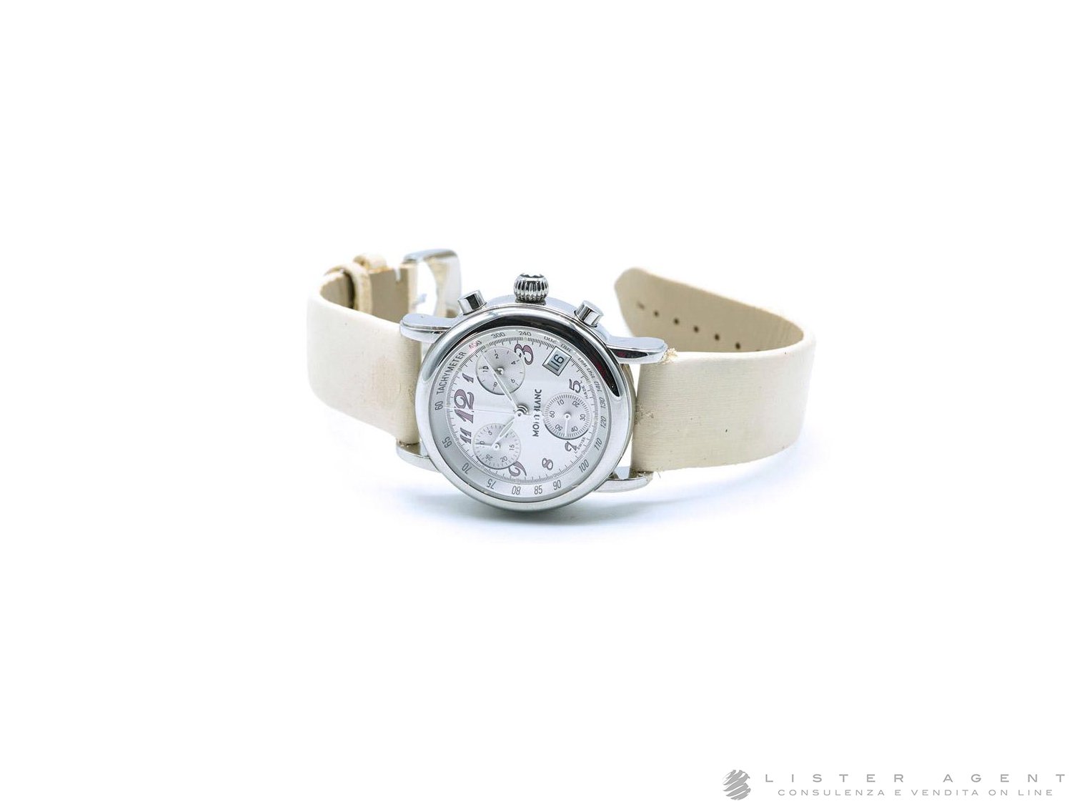 MONTBLANC Meisterstuck Damen Chronograph aus Stahl Silbrig Ref