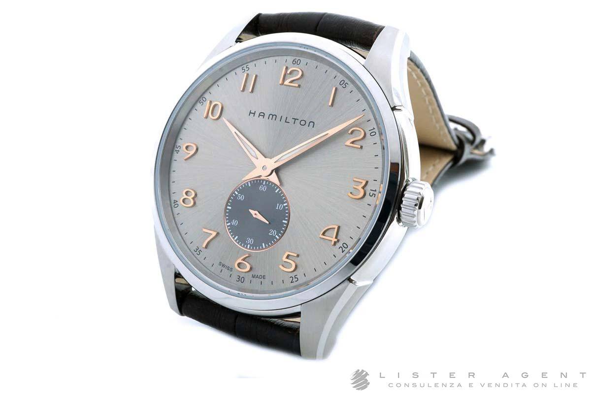 HAMILTON Jazzmaster Thinline Kleine Sekunde aus Stahl Argente Ref. H38411580. NEU