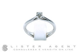 DIAMOND INVEST Solitärring aus 18 Karat Weißgold mit Diamant ct 0,10 Größe 11 Ref. ABTRESOL. NEU!