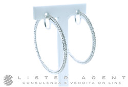 ORECCHINI Cerchi in oro bianco 18Kt con diamanti ct 1.47. NUOVI!