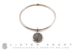 VANTO bracciale rigido in argento 925 placcato oro rosa con Moneta. NUOVO!