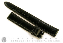 TISSOT Armband in schwarzem Leder Straußdruck mm 14,00. NEU!