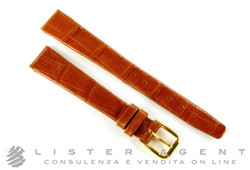 TISSOT Armband aus braunem Leder mm 14 mit Logo-Schnalle aus vergoldetem Stahl. NEU!