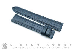 CARTIER cinturino originale in pelle di coccodrillo color blu scuro MM 16-14 Ref. KD64ZK29. NUOVO!