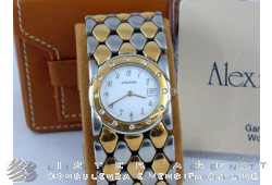 ALEXIS BARTHELAY Uhr Nur Zeit in Stahl und 18 Karat Gold mit Diamanten Weiß Ref. 2572763113. NEU!