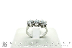 ANELLO Trilogy in oro bianco 18Kt con diamanti ct 1.52 Mis 15. NUOVO!